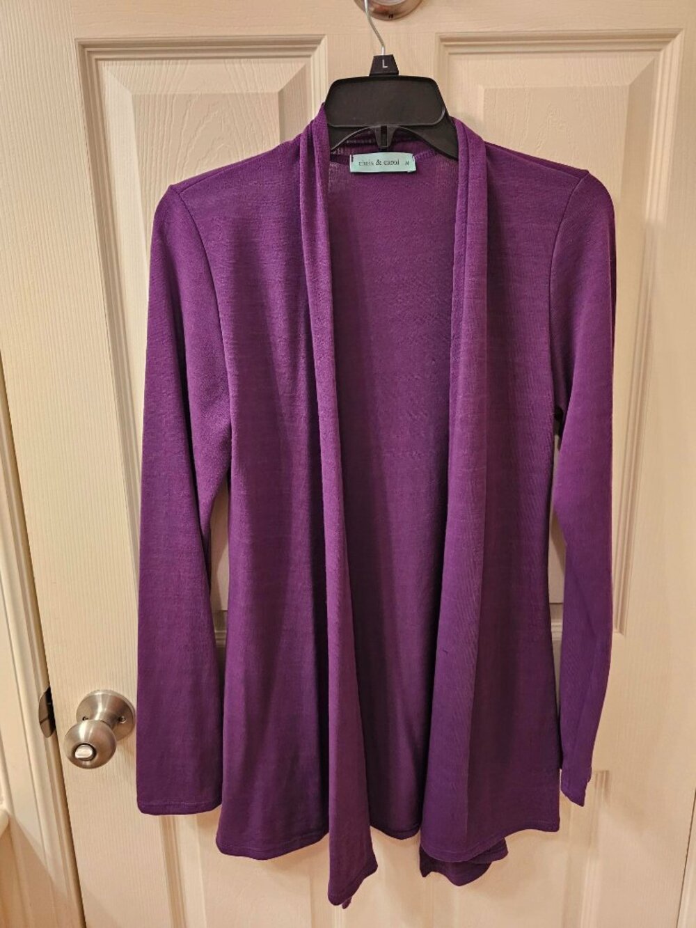 NWOT Chris & Carol Medium Purple Cardigan